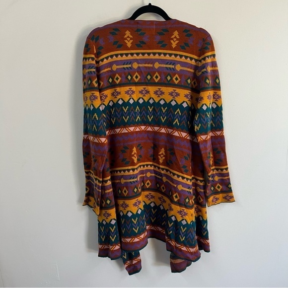 Savanna Jane Aztec Open Front Cardigan - Picture 8 of 12